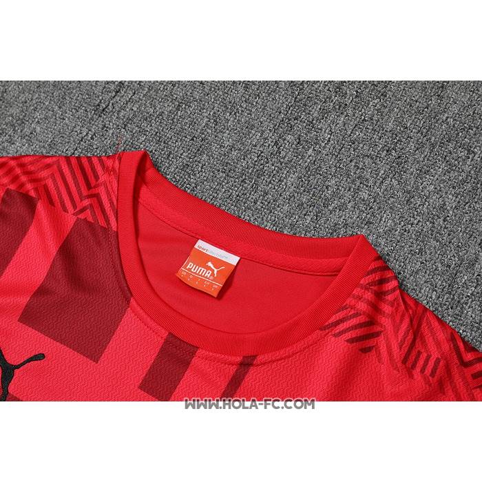 Chandal del AC Milan 2022-2023 Manga Corta Rojo - Pantalon Corto